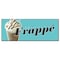 Signmission FRAPPE BANNER SIGN greek iced coffee cart cold drinks hot ice refreshing B-Frappe - alternate 1